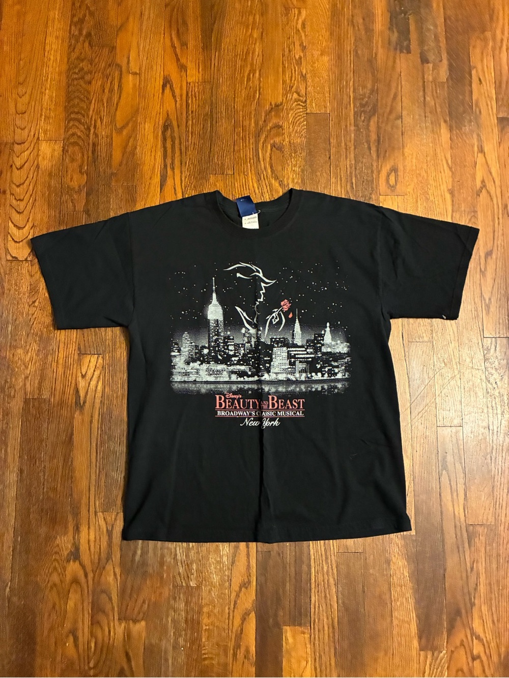 Vintage beauty and the beast tshirt size large